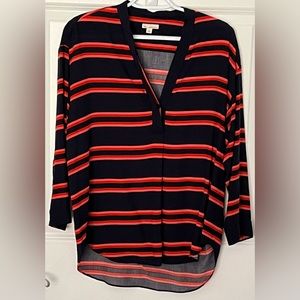 GAP -  Women’s Oversized Tunic / Striped Blouse /Size S / V Neck